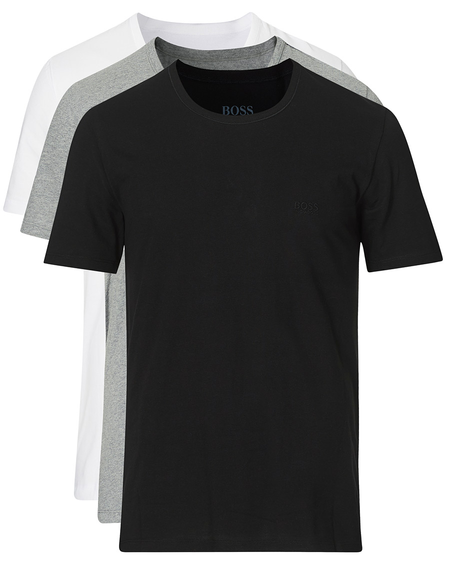 Herr | T-Shirts | BOSS BLACK | BOSS 3-Pack Crew Neck Tee Grey/White/Black