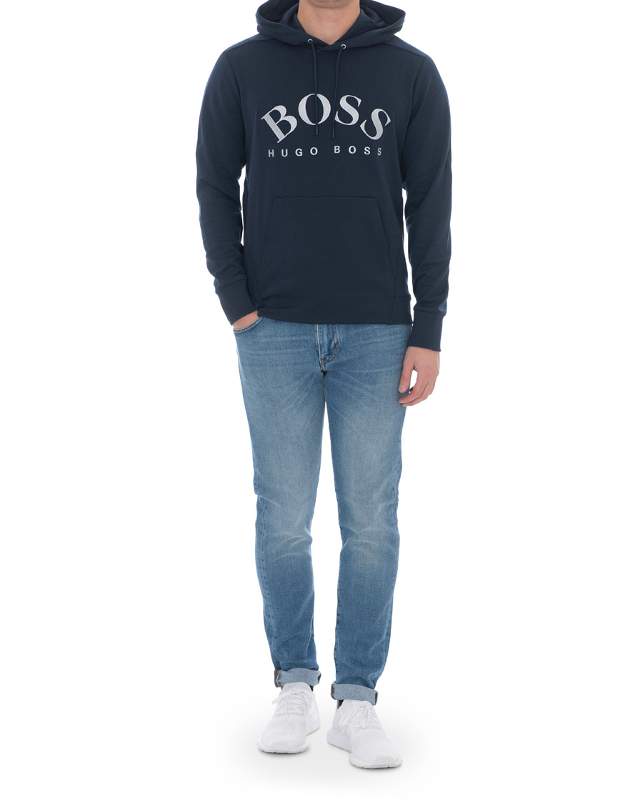 Herr | Tröjor | BOSS GREEN | BOSS Athleisure Soody Hoodie Navy/Silver