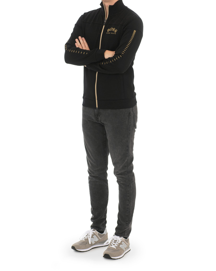 Herr | Tröjor | BOSS GREEN | BOSS Athleisure Skaz Win Full Zip Black/Gold