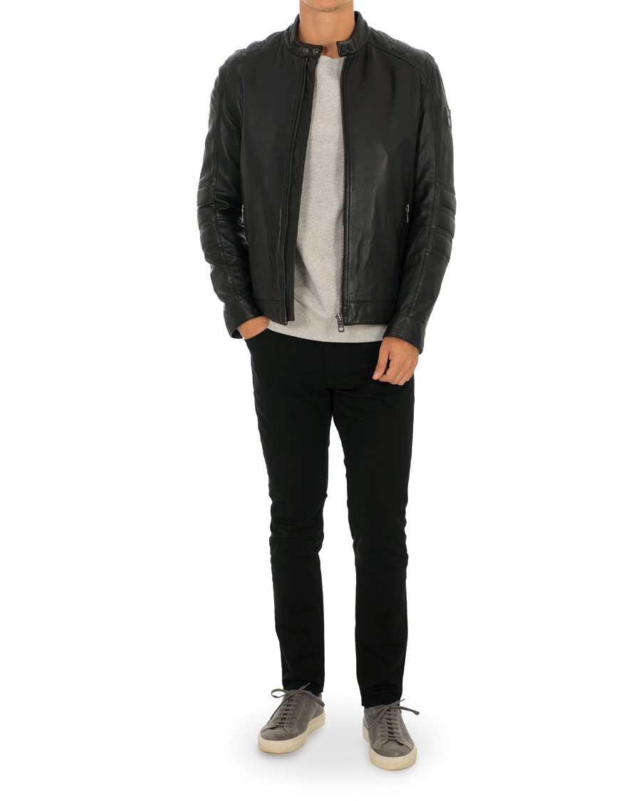 Herr | Jackor | BOSS ORANGE | BOSS Casual Jagson Leather Jacket Black