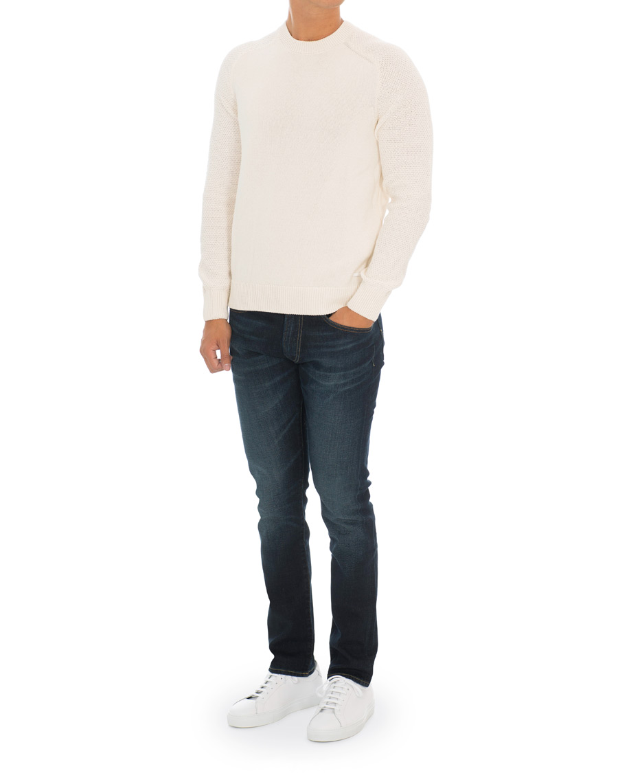 Herr | Tröjor | BOSS ORANGE | BOSS Casual Kamiscos Recylced Cotton Blend Crew Neck Cloud Cream