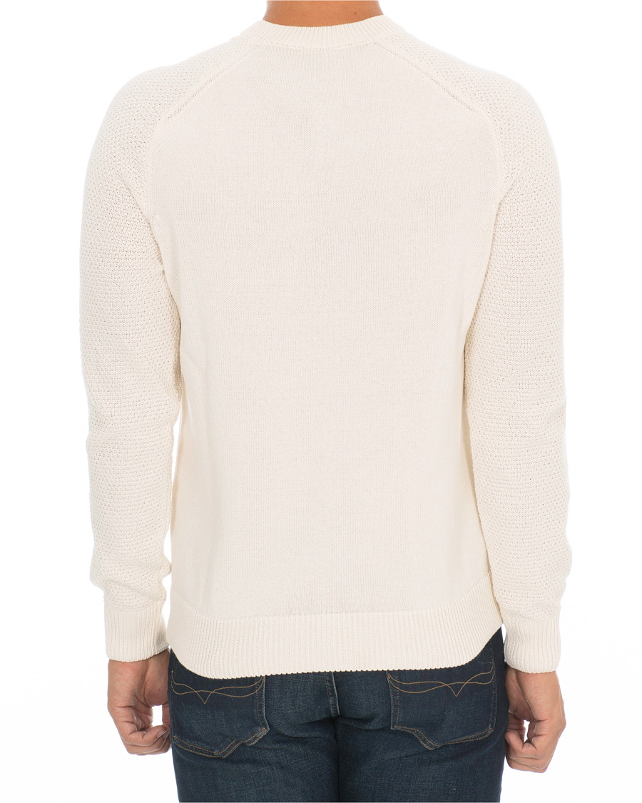 Herr | Tröjor | BOSS ORANGE | BOSS Casual Kamiscos Recylced Cotton Blend Crew Neck Cloud Cream