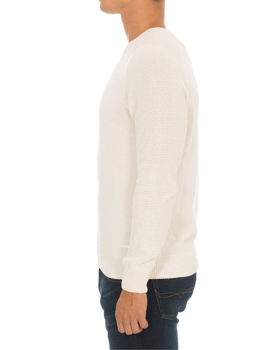 Herr | Tröjor | BOSS ORANGE | BOSS Casual Kamiscos Recylced Cotton Blend Crew Neck Cloud Cream