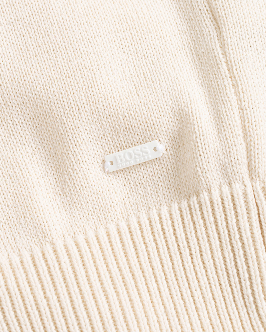 Herr | Tröjor | BOSS ORANGE | BOSS Casual Kamiscos Recylced Cotton Blend Crew Neck Cloud Cream