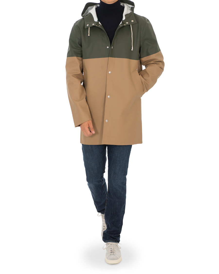 Herr | Jackor | Stutterheim | Stockholm Blocked Raincoat Green/Brown