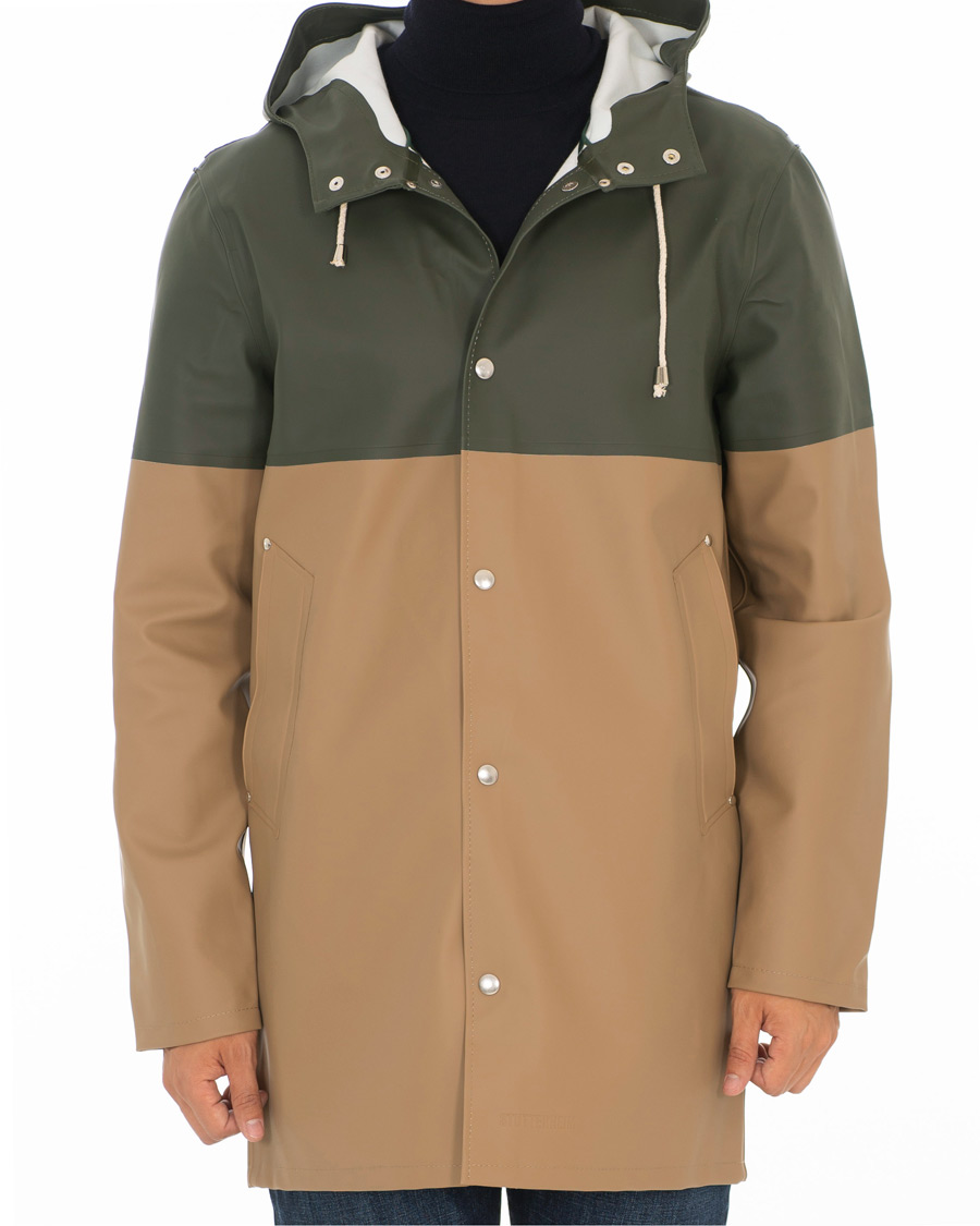 Herr | Jackor | Stutterheim | Stockholm Blocked Raincoat Green/Brown