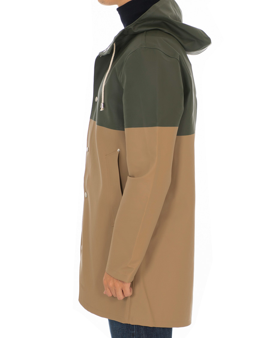 Herr | Jackor | Stutterheim | Stockholm Blocked Raincoat Green/Brown