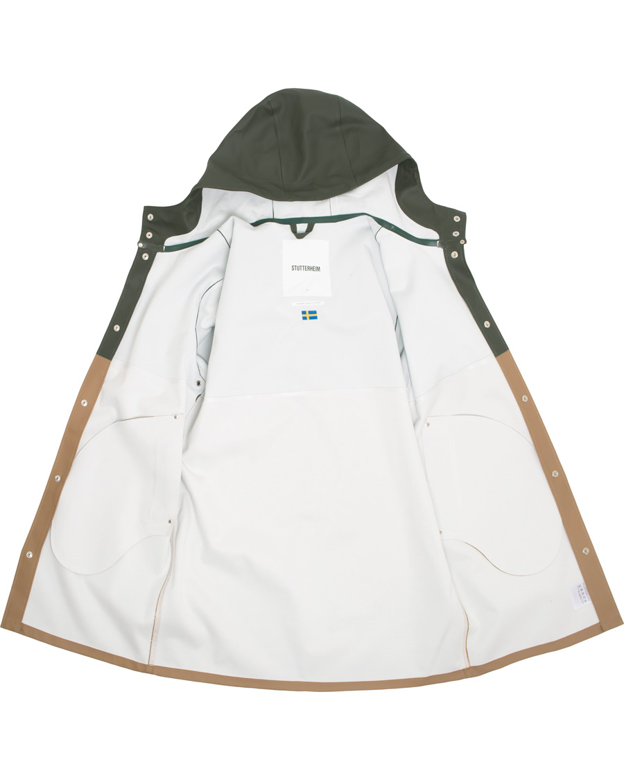Herr | Jackor | Stutterheim | Stockholm Blocked Raincoat Green/Brown