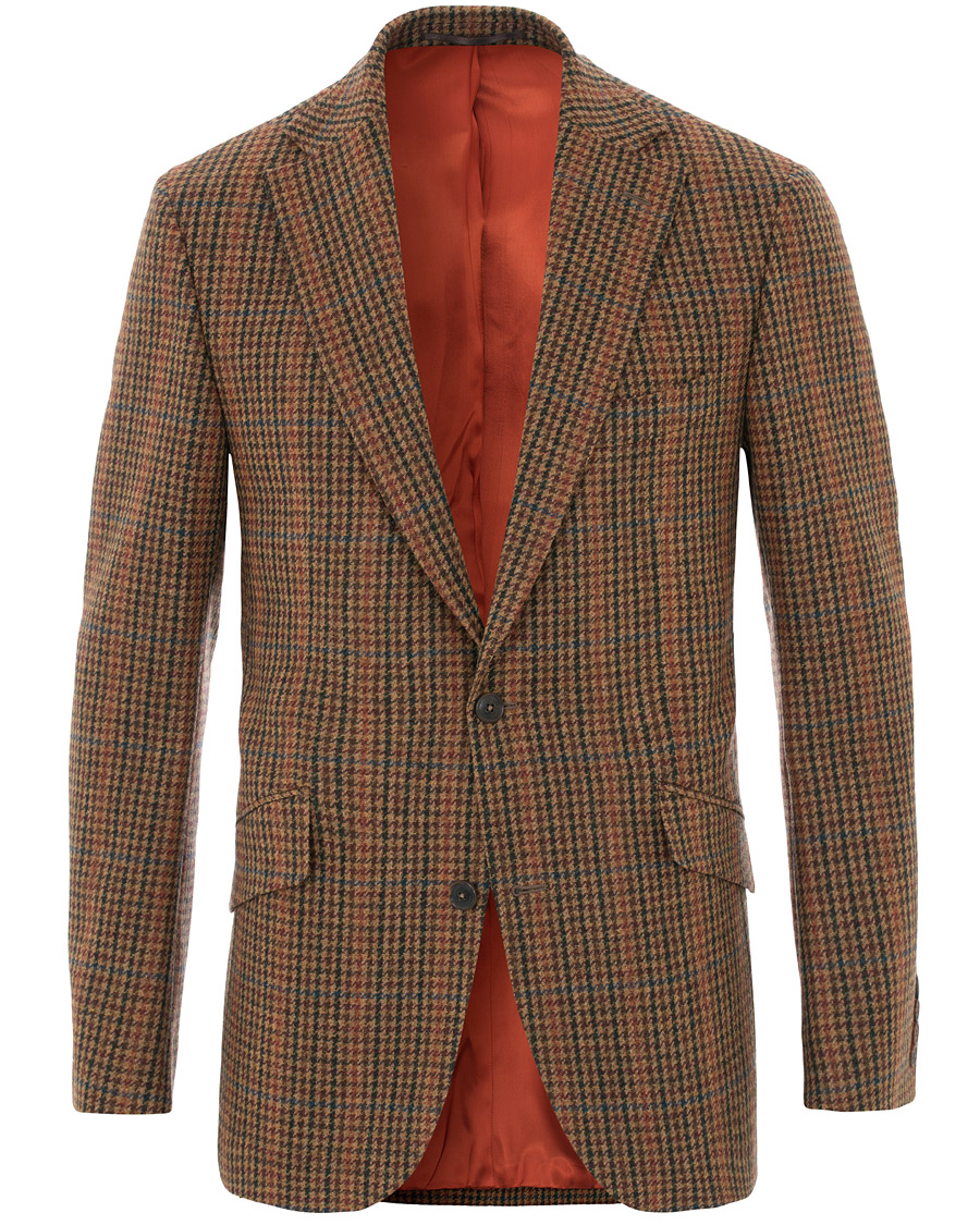 Herr | Kavajer | Walker Slater | Edward Tweed Houndtooth Blazer Tan