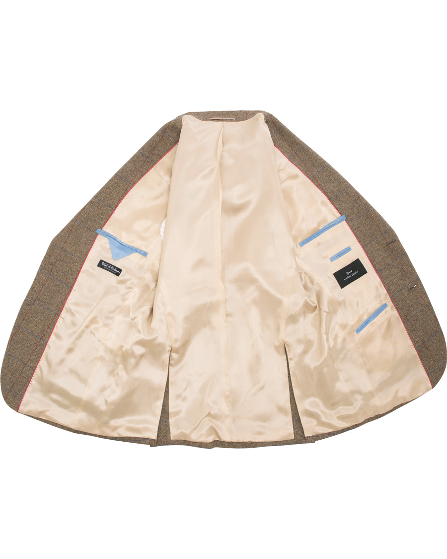 Herr | Kavajer | Walker Slater | Edward Tweed Windowpane Blazer Brown