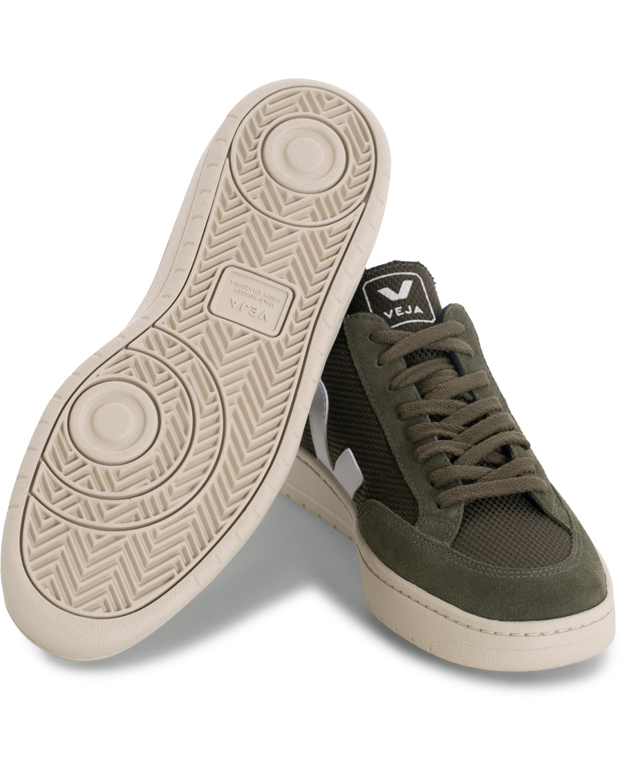 Herr | Veja V-12 Mesh Sneaker Green/White | Veja | V-12 Mesh Sneaker Green/White