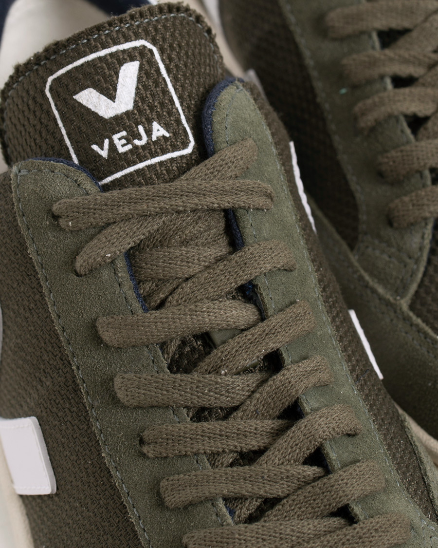 Herr | Veja V-12 Mesh Sneaker Green/White | Veja | V-12 Mesh Sneaker Green/White