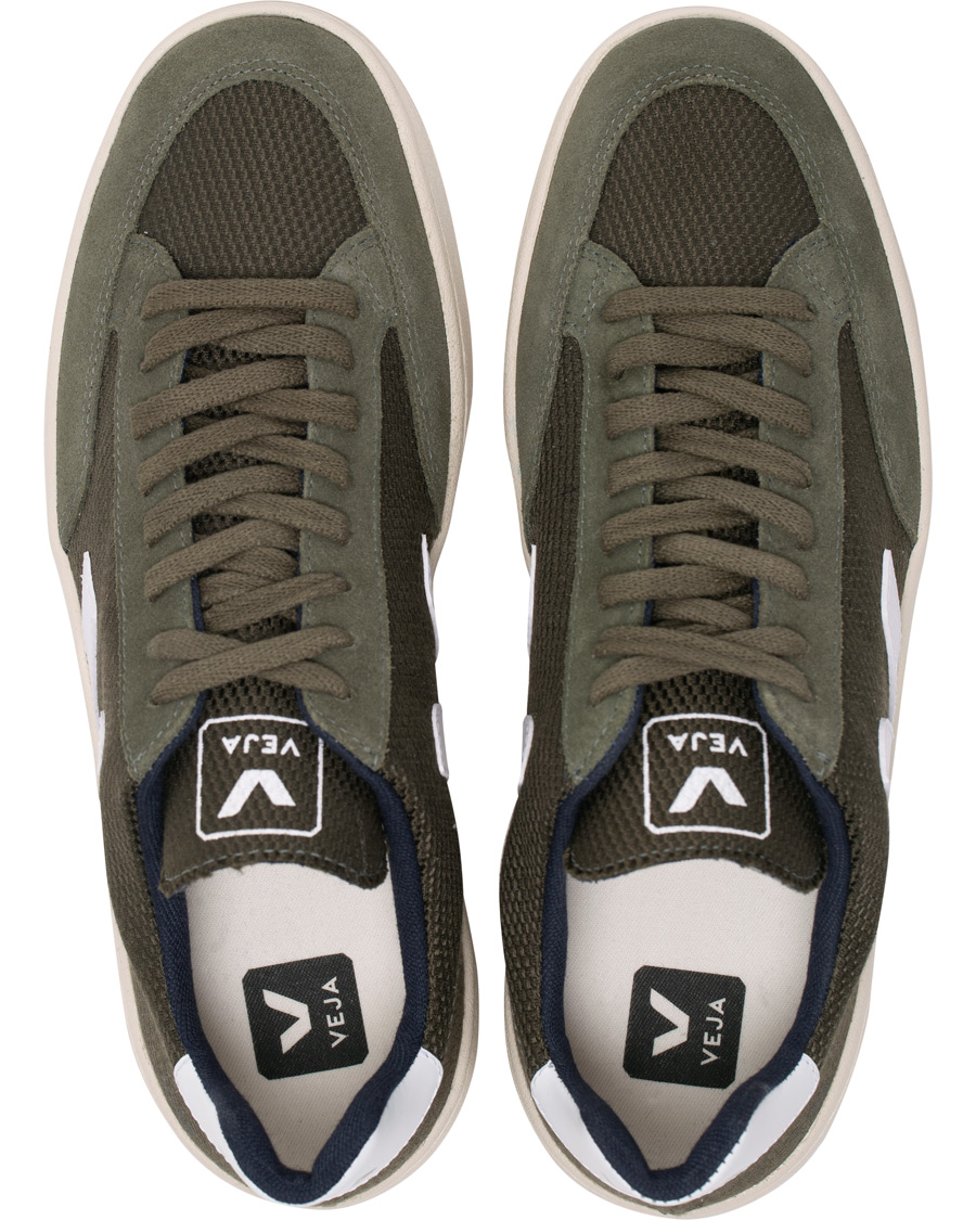 Herr | Veja V-12 Mesh Sneaker Green/White | Veja | V-12 Mesh Sneaker Green/White