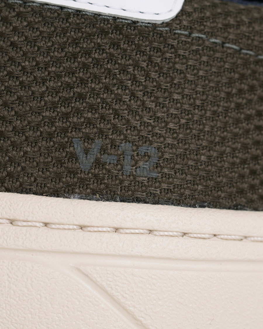 Herr | Veja V-12 Mesh Sneaker Green/White | Veja | V-12 Mesh Sneaker Green/White