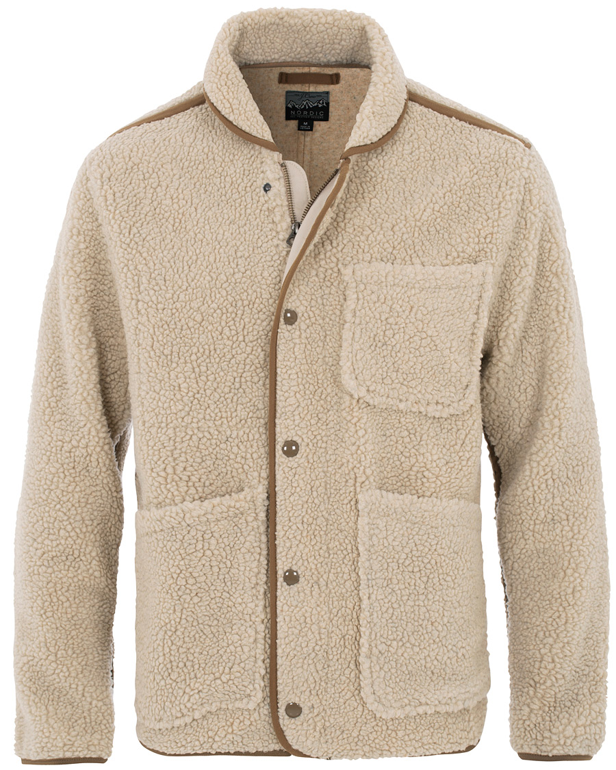 Herr | Jackor | J.Crew | W&B Taped Sherpa Jacket Heather Natural