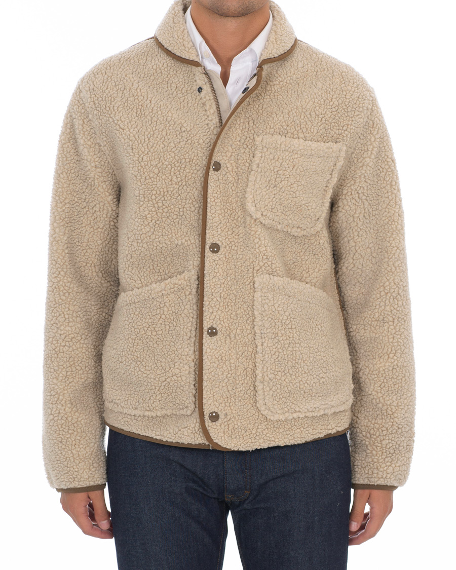 Herr | Jackor | J.Crew | W&B Taped Sherpa Jacket Heather Natural