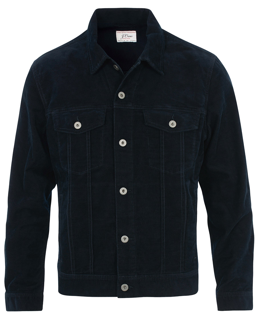 Herr | Jackor | J.Crew | Stretch Corduroy Trucker Jacket Navy