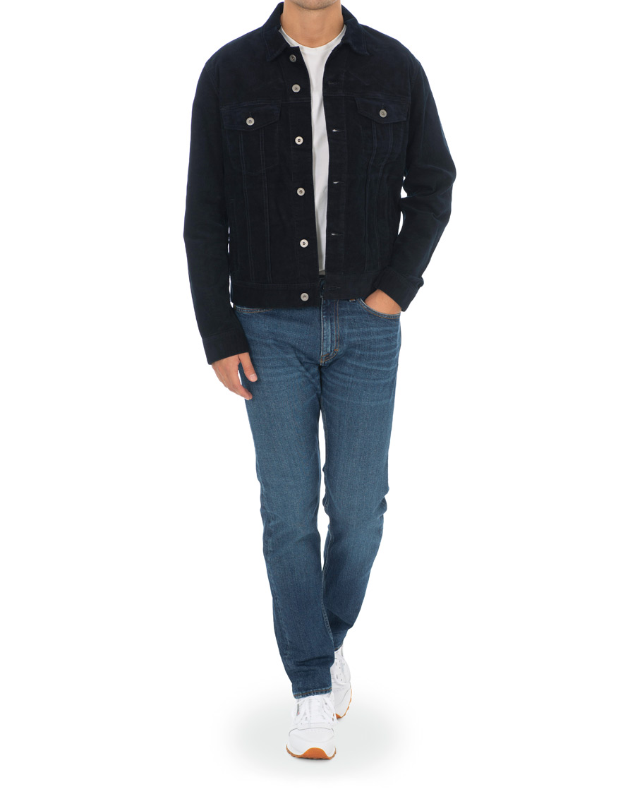 Herr | Jackor | J.Crew | Stretch Corduroy Trucker Jacket Navy