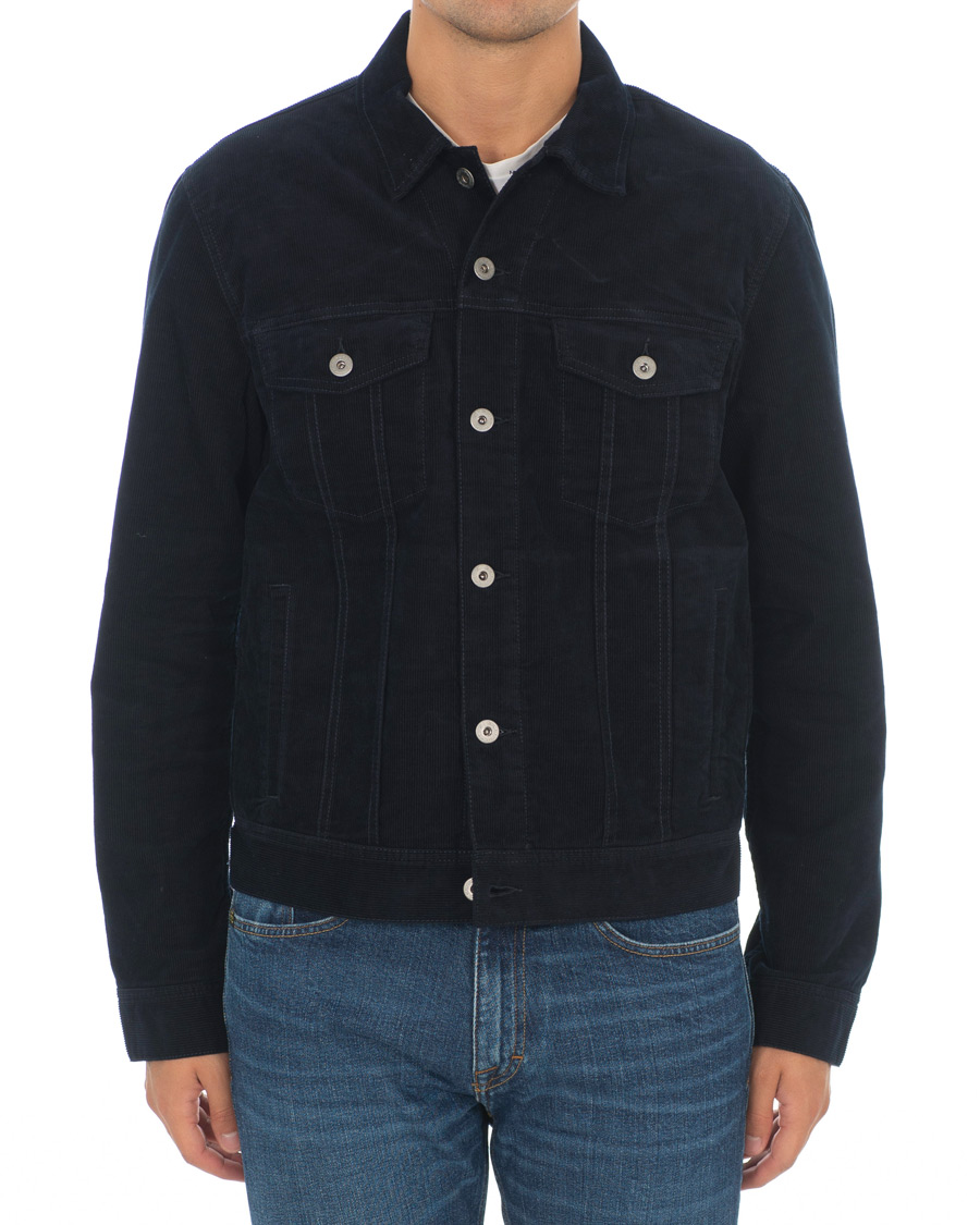 Herr | Jackor | J.Crew | Stretch Corduroy Trucker Jacket Navy