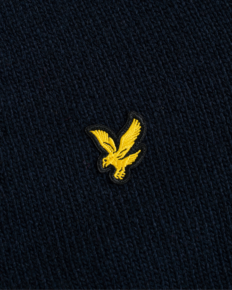 Herr | Tröjor | Lyle & Scott | Contrast Placket Cardigan Dark Navy