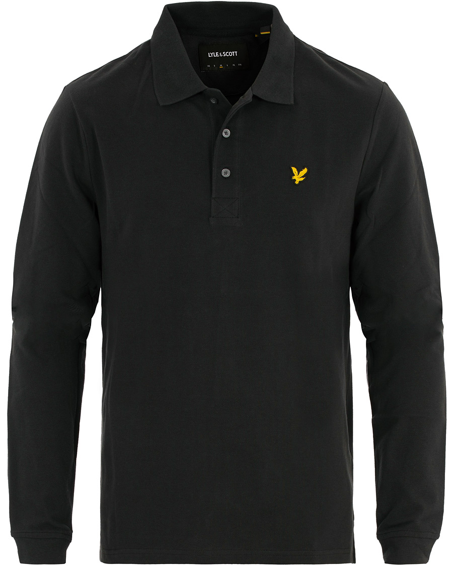 Herr | Tröjor | Lyle & Scott | Long Sleeve Plain Polo True Black
