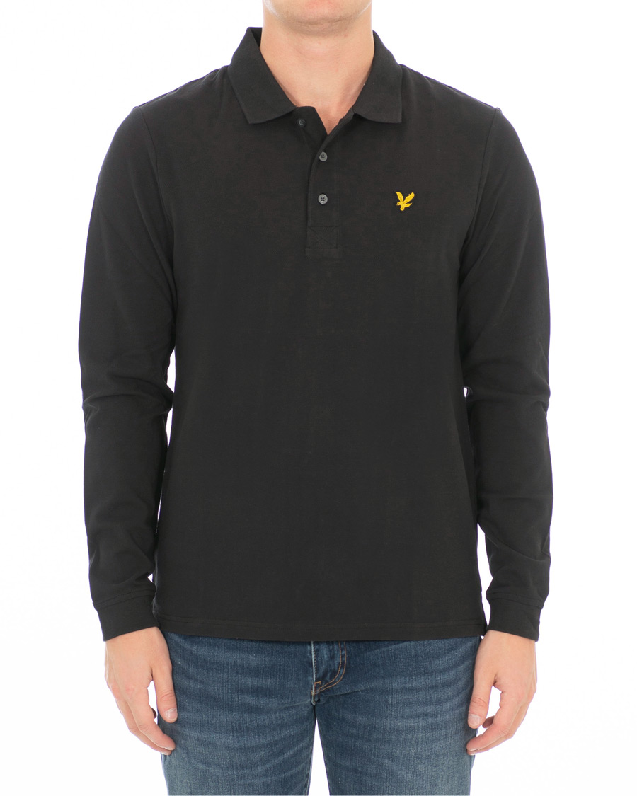 Herr | Tröjor | Lyle & Scott | Long Sleeve Plain Polo True Black