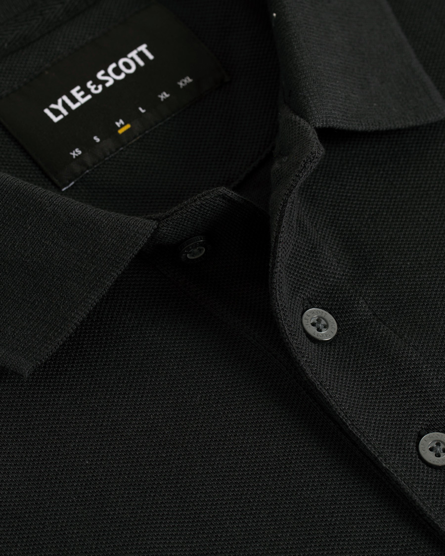 Herr | Tröjor | Lyle & Scott | Long Sleeve Plain Polo True Black