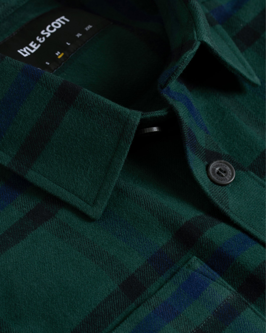 Herr | Skjortor | Lyle & Scott | Tartan Overshirt Jade Green