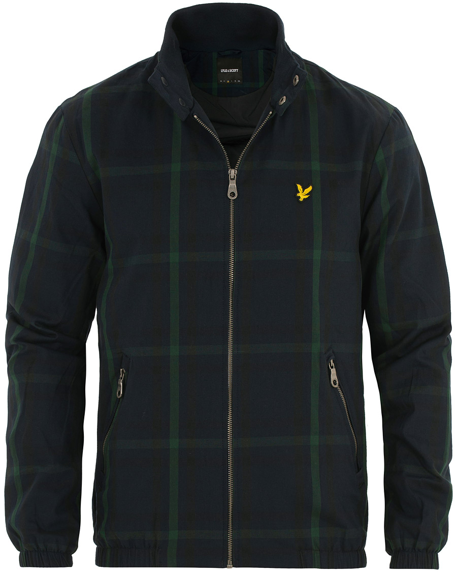 Herr | Jackor | Lyle & Scott | Tartan Harrington Jacket Navy/Check