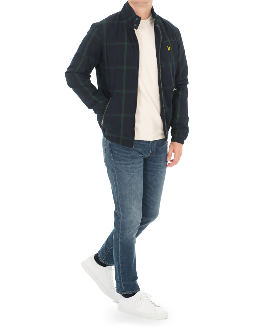 Herr | Jackor | Lyle & Scott | Tartan Harrington Jacket Navy/Check