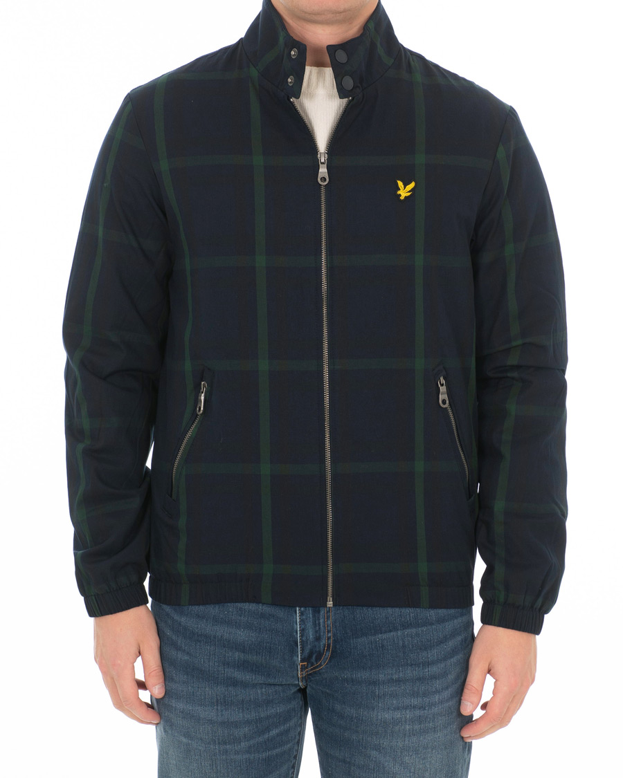 Herr | Jackor | Lyle & Scott | Tartan Harrington Jacket Navy/Check