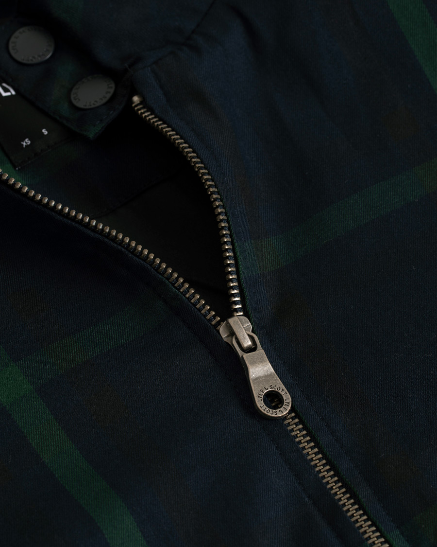 Herr | Jackor | Lyle & Scott | Tartan Harrington Jacket Navy/Check
