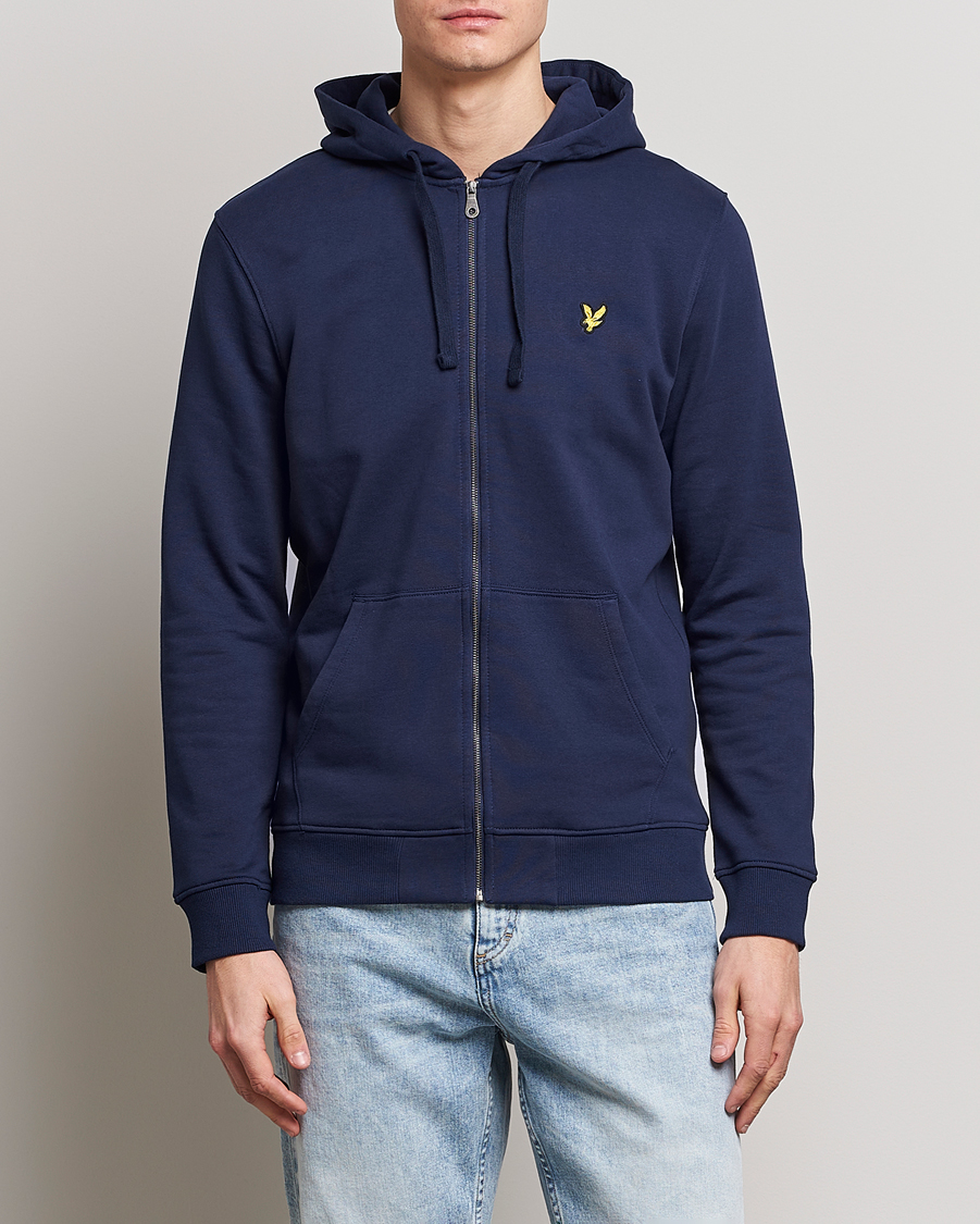 Herr |  | Lyle & Scott | Zip Through Hoodie Sweatshirt Navy