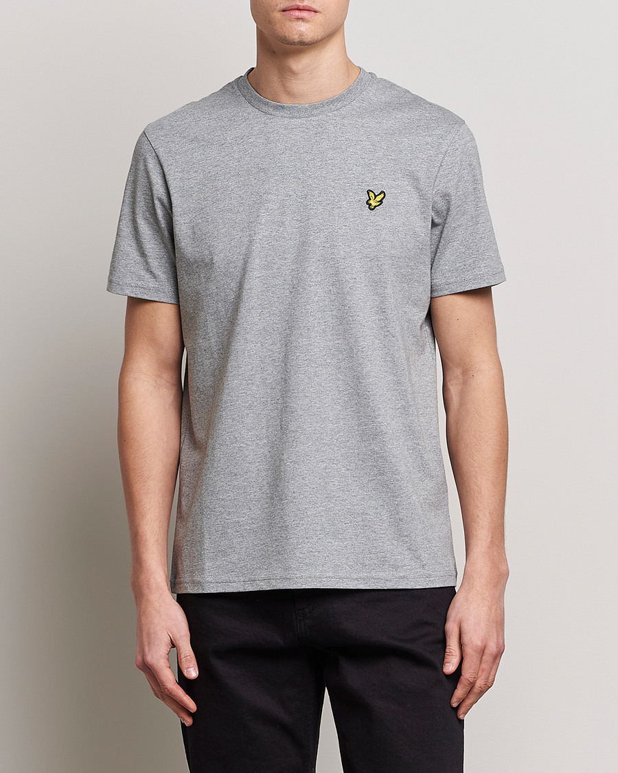 Herr | Kortärmade t-shirts | Lyle & Scott | Crew Neck Organic Cotton T-Shirt Mid Grey Marl