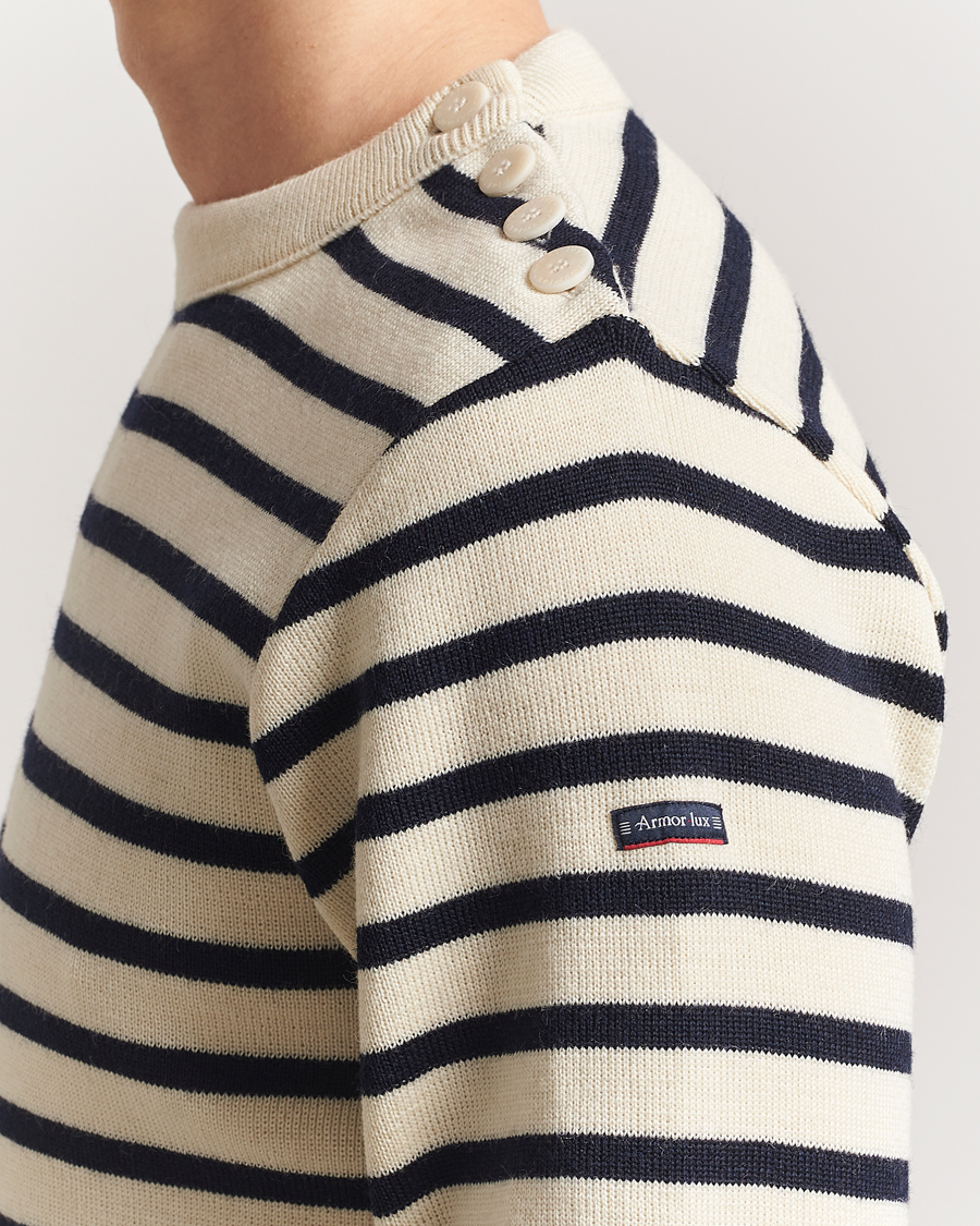 Herr | Tröjor | Armor-lux | Fouesnant Classic Sweater Nature/Rich Navy
