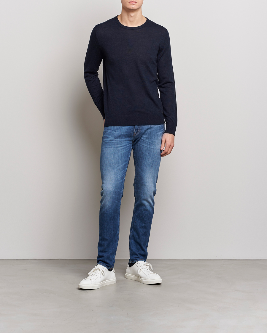 Herr | Tröjor | Tiger of Sweden | Nichols Crew Neck Pullover Navy