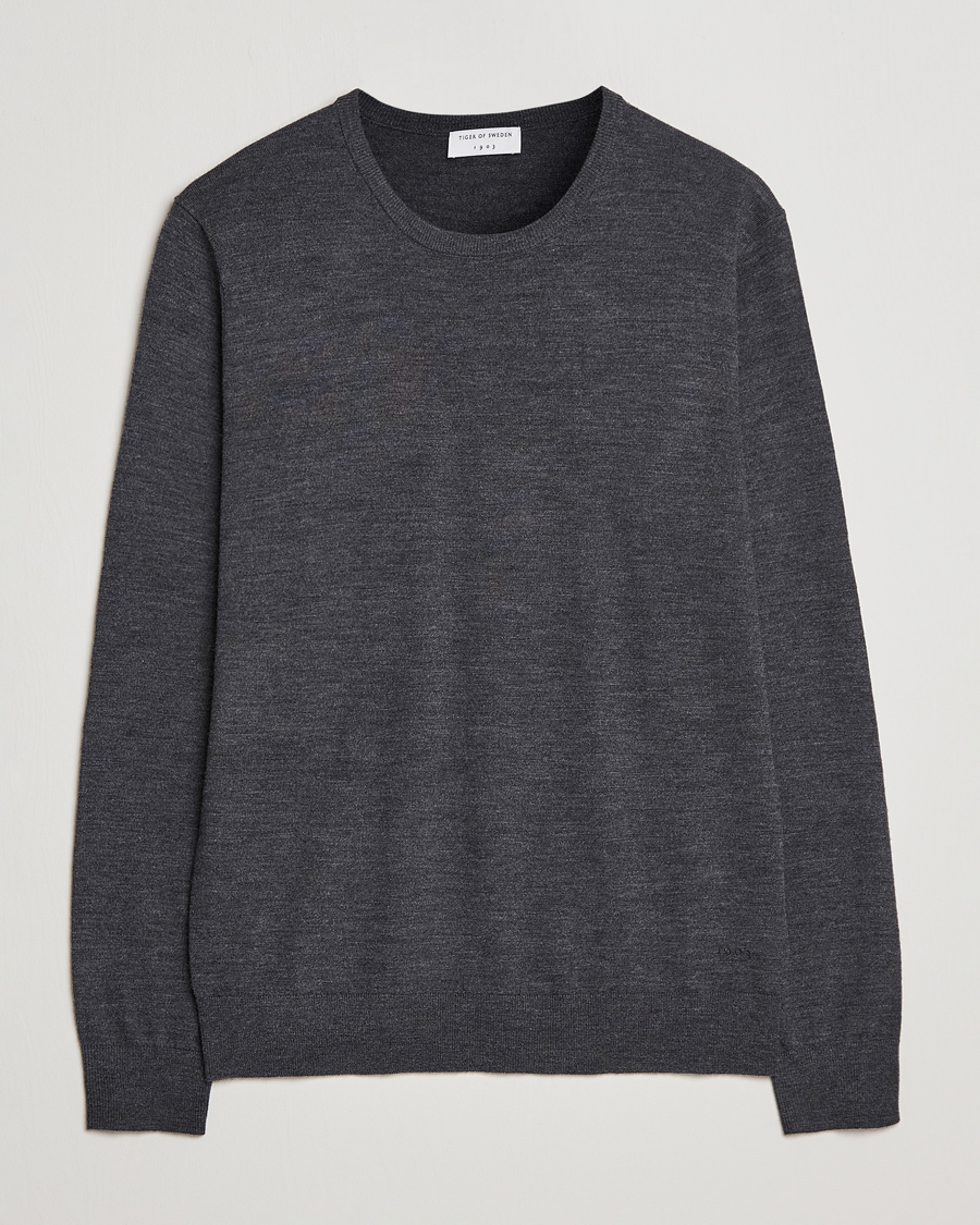 Herr | Tröjor | Tiger of Sweden | Nichols Crew Neck Pullover Grey