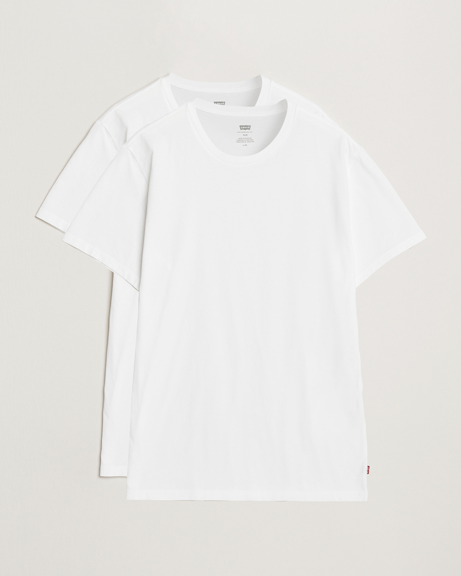Herr | T-Shirts | Levi's | 2-Pack Crew Neck T-Shirt White