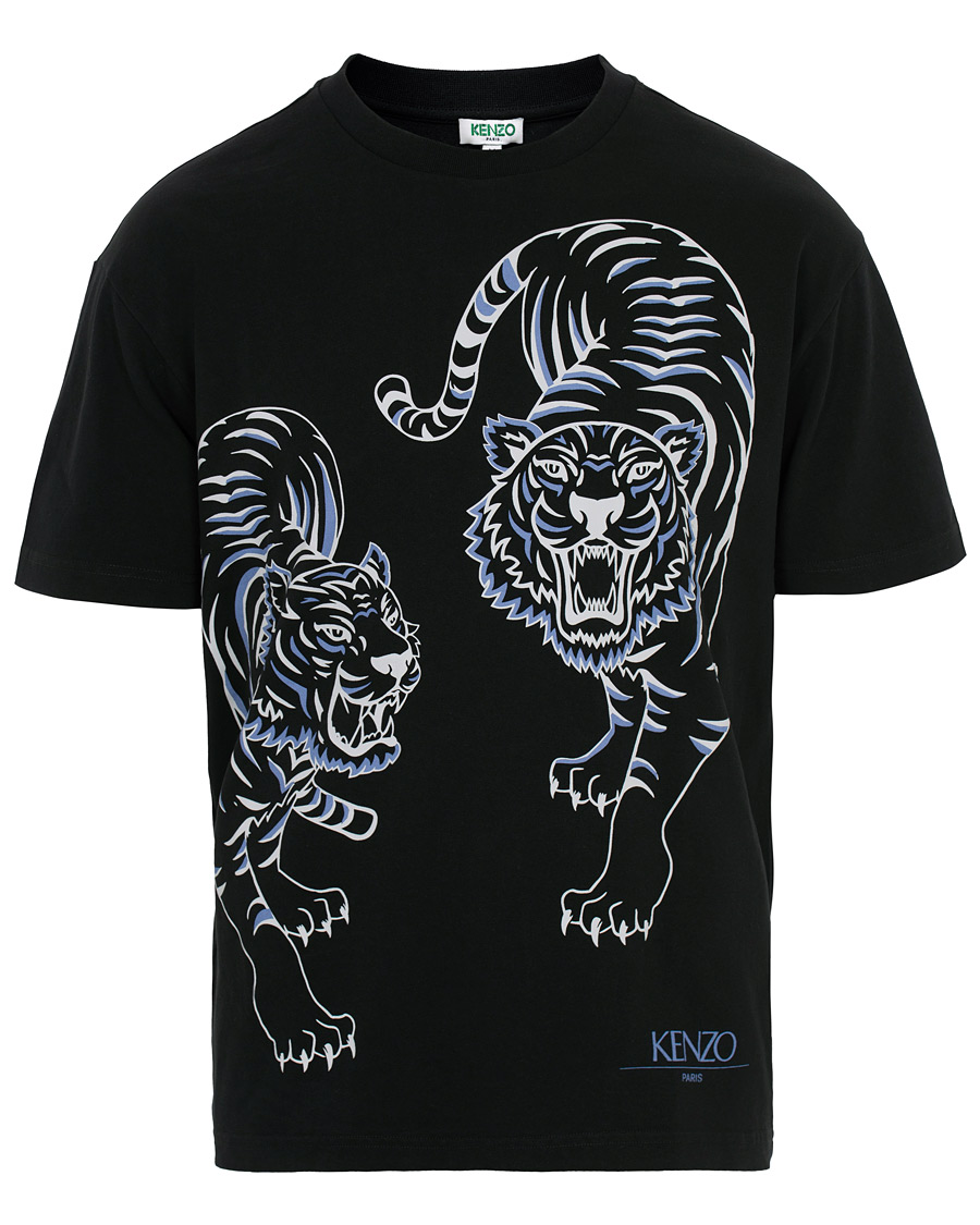 Herr | T-Shirts | KENZO | Double Tiger T-shirt Black
