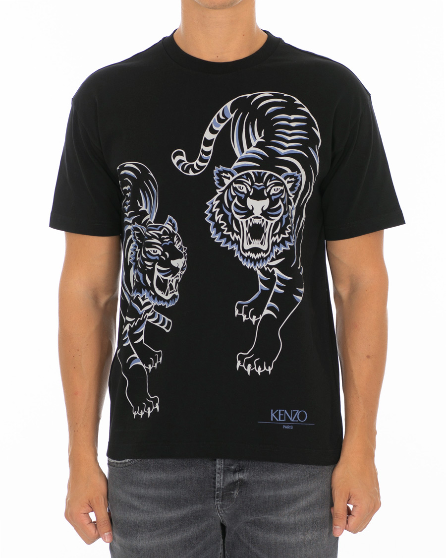 Herr | T-Shirts | KENZO | Double Tiger T-shirt Black