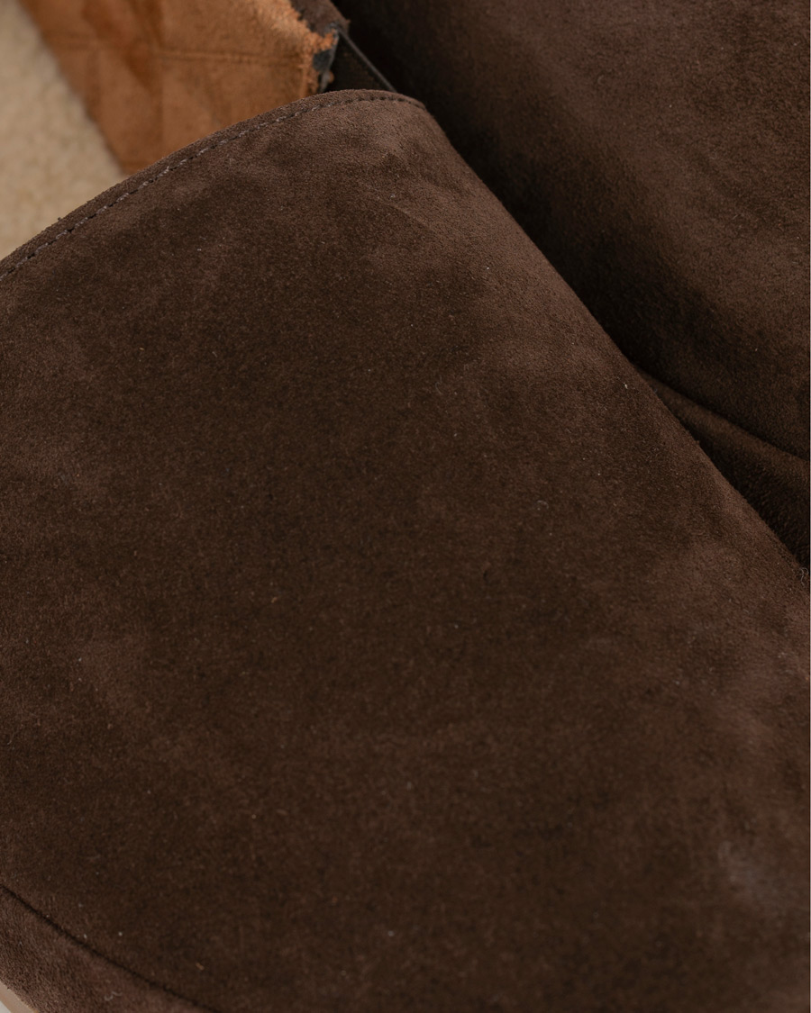 Herr | Mulo Sherling Lined Slipper Dark Brown Suede | MULO | Sherling Lined Slipper Dark Brown Suede