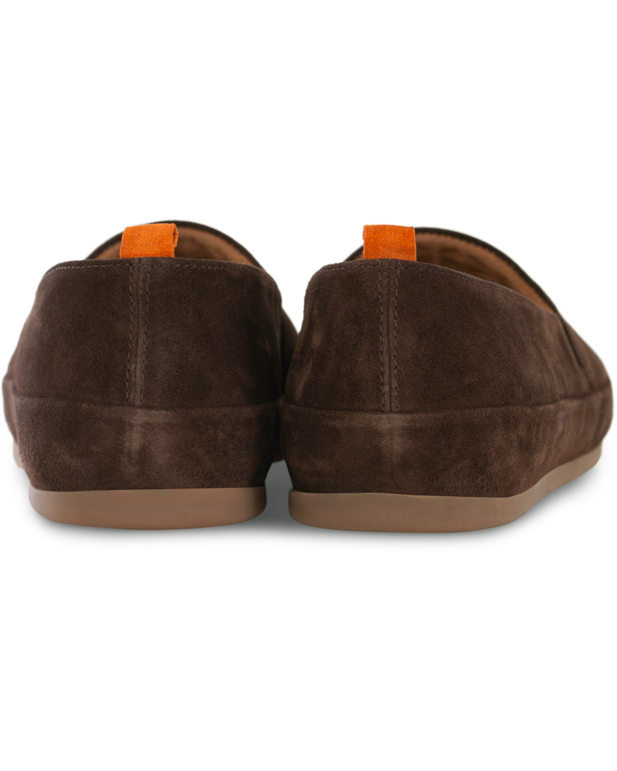 Herr | Mulo Sherling Lined Slipper Dark Brown Suede | MULO | Sherling Lined Slipper Dark Brown Suede