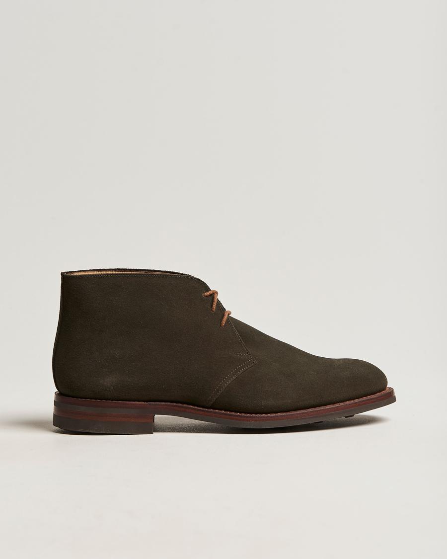 Herr | Crockett & Jones Chiltern Dainite Chukka Boot Green Suede | Crockett & Jones | Chiltern Dainite Chukka Boot Green Suede