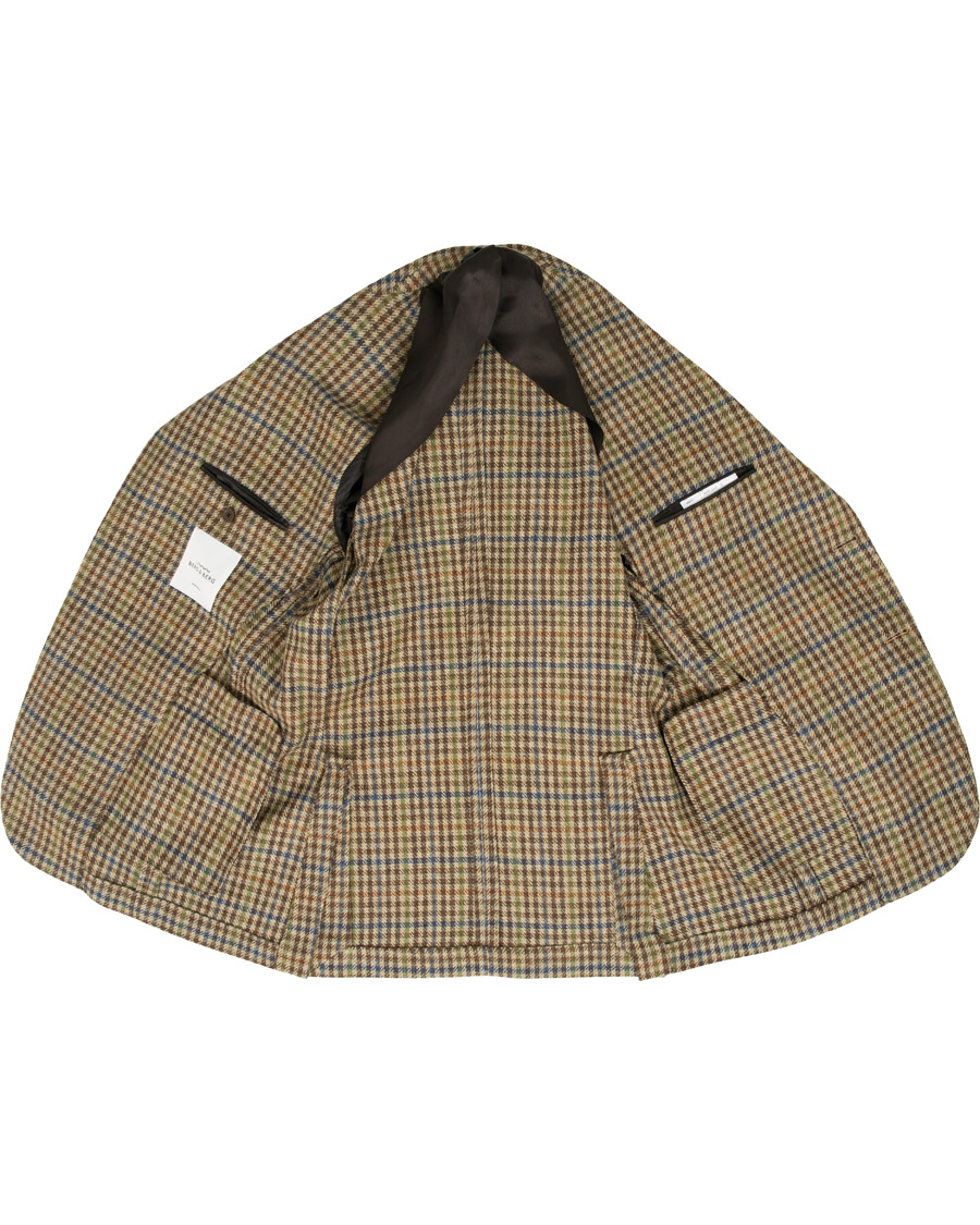 Herr | Kavajer | Berg&Berg | Dan II Gun Club Check Wool Blazer Brown/Olive
