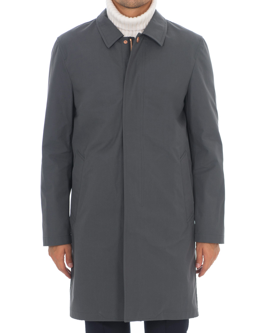 Herr | Jackor | Private White V.C. | Unlined Cotton Ventile Mac Coat 3.0 Charcoal