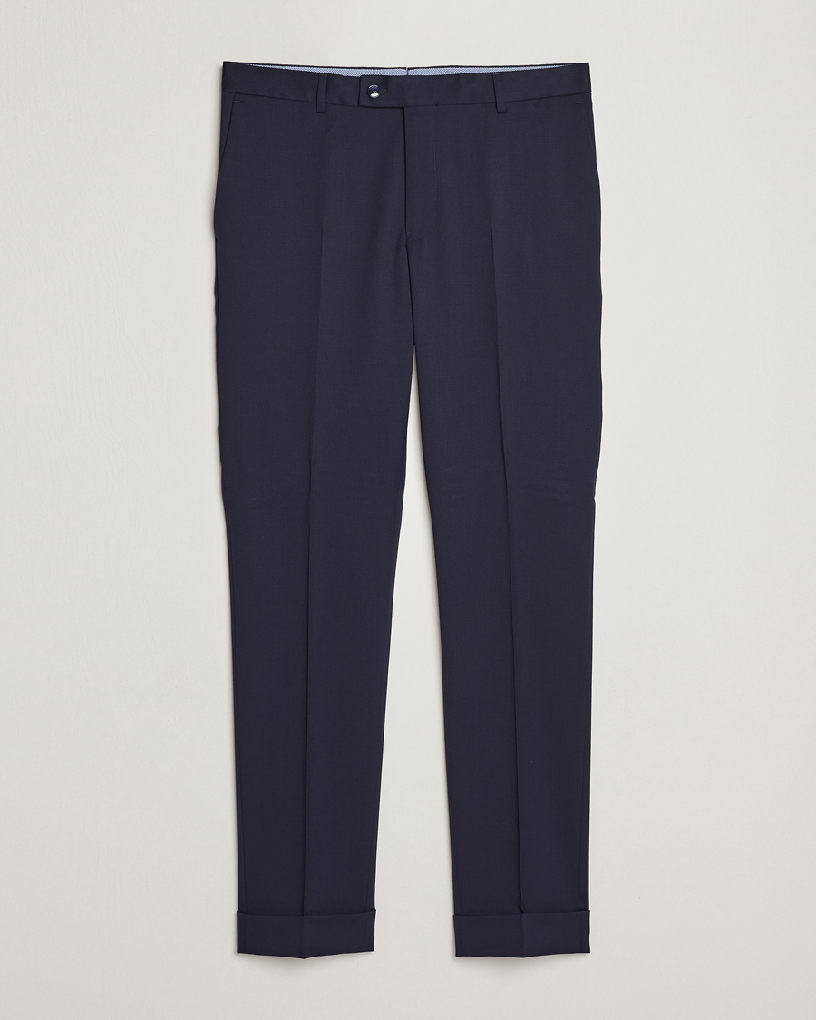 Herr | Byxor | Morris | Prestige Wool Suit Trousers Navy