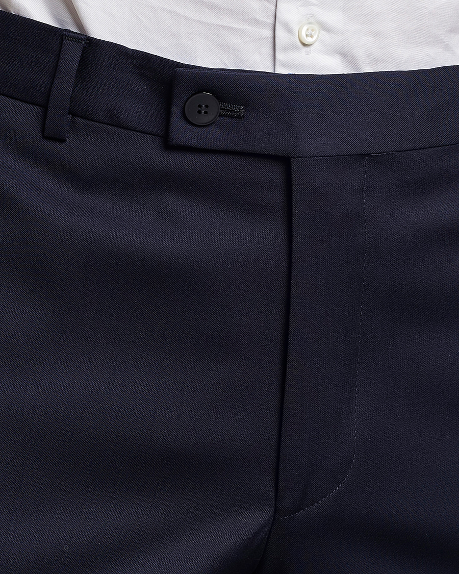 Herr | Byxor | Morris | Prestige Wool Suit Trousers Navy