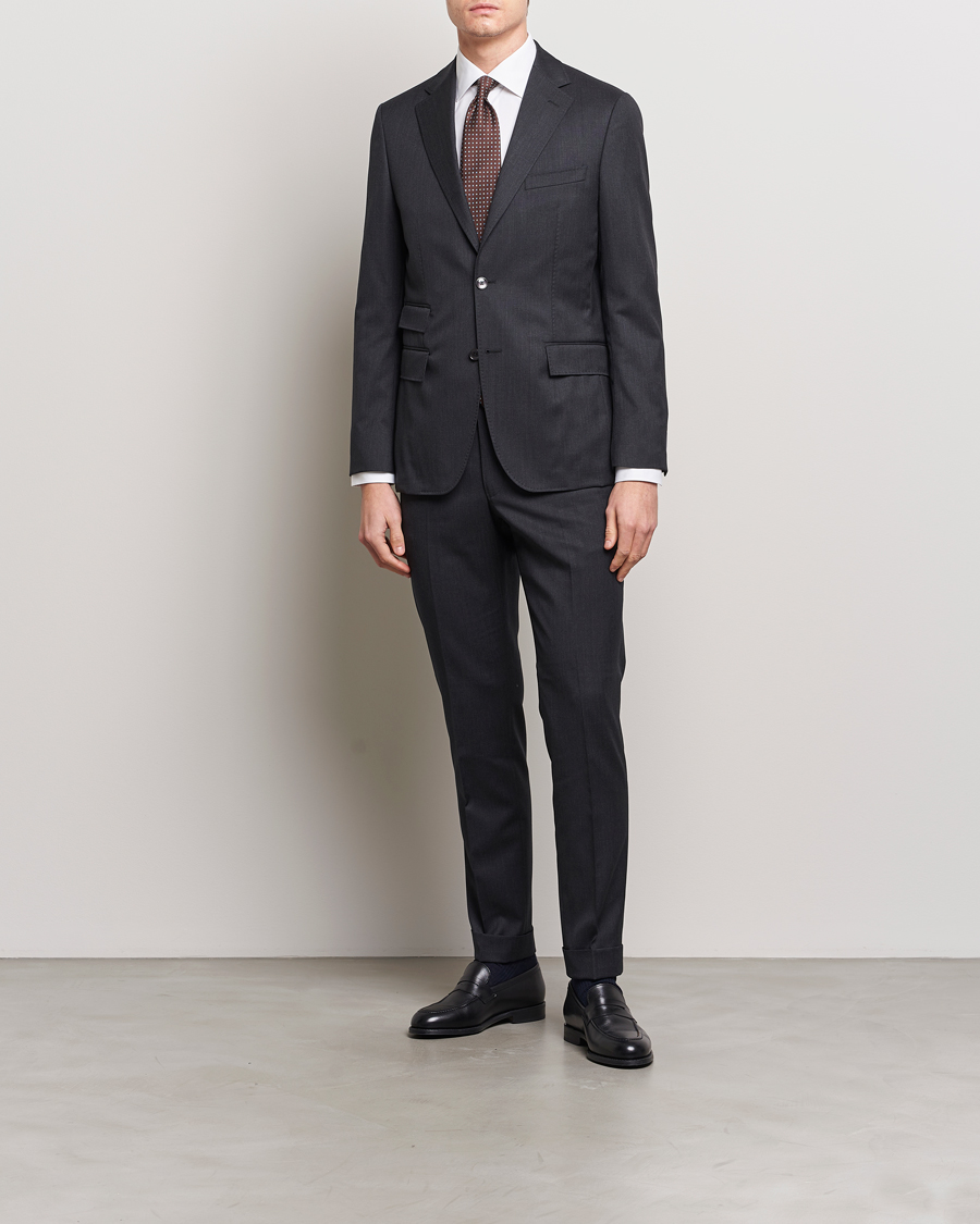 Herr | Kostymbyxor | Morris Heritage | Prestige Suit Trousers Grey