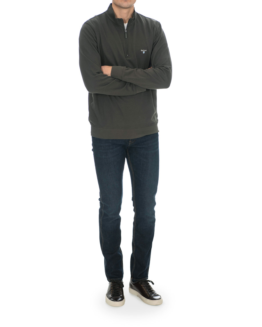 Herr | Tröjor | Barbour Lifestyle | Batten Cotton/Modal Half Zip Olive