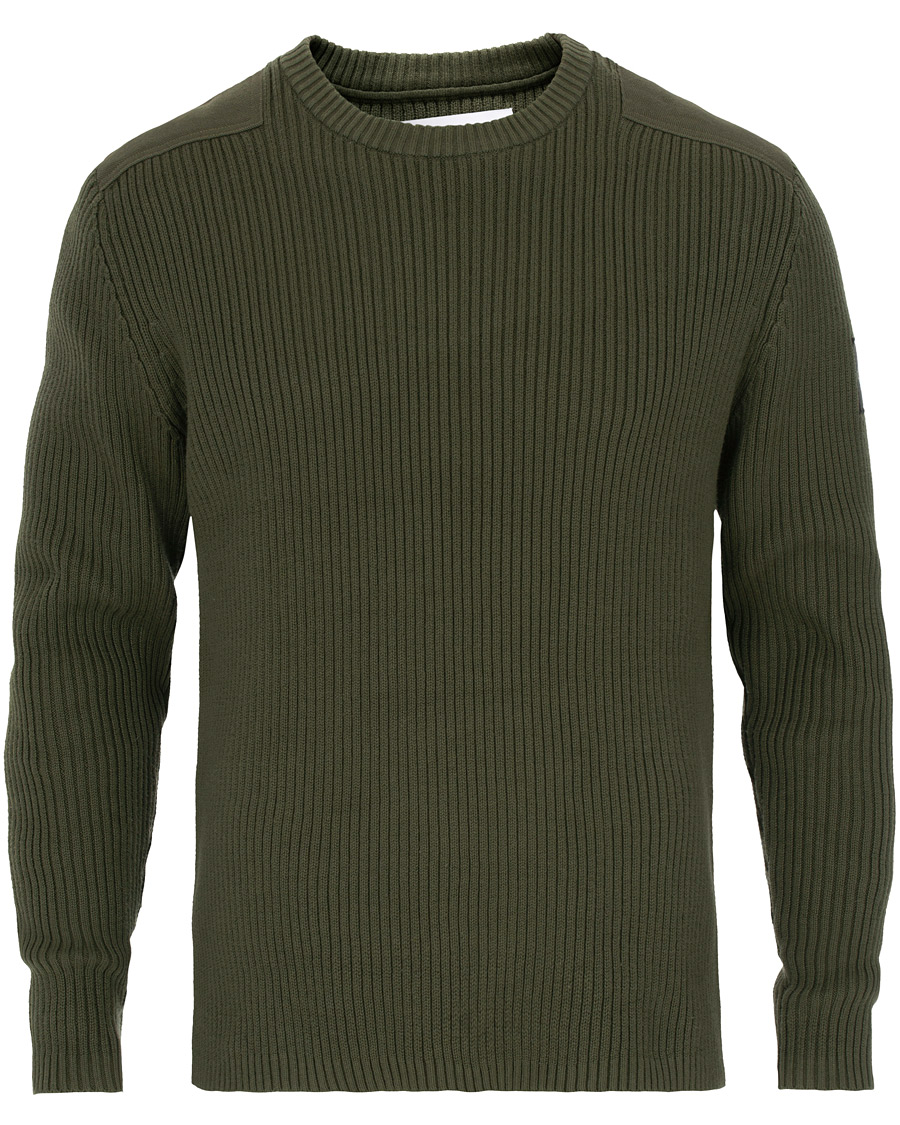 Herr | Tröjor | Calvin Klein Jeans | Knitted Monogram Sleeve Badge Crew Neck Deep Depths
